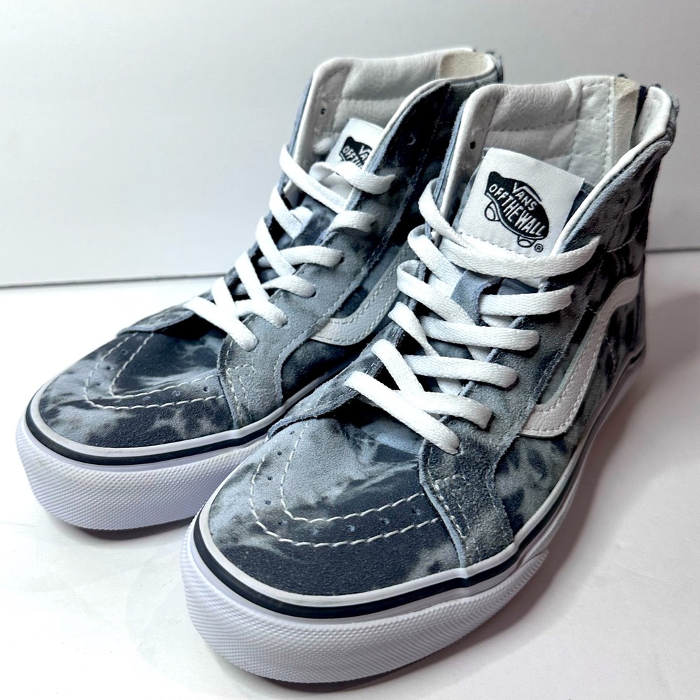 Vans High-Top Sneakers in Black and White Marble